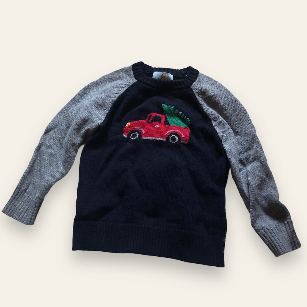 Class Club Toddler Boys Truck Carrying Christmas Tree Sweater Size 2T/3T
